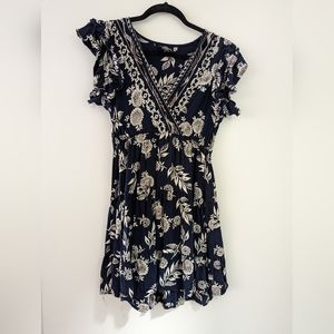Dark Blue Patterned dress